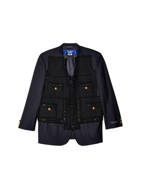 Junya Watanabe MAN x Brooks Brothers deconstructed tweed-panel blazer