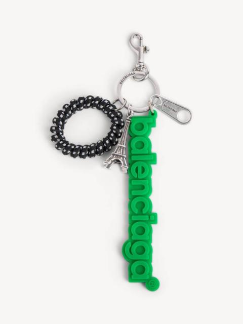BALENCIAGA Men's Balenciaga Logo Keychain/charm in Green