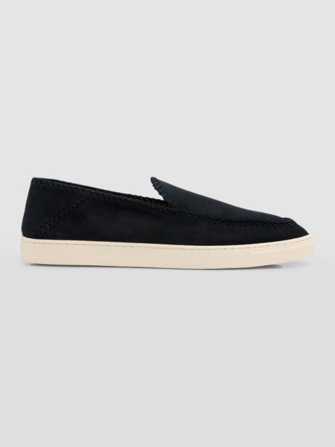 GIORGIO ARMANI Men & apos;s Suede Sneaker-Sole Loafers