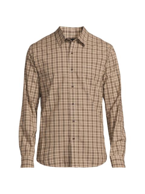 Vince Men's Great Falls Plaid Cotton Shirt - River Sand