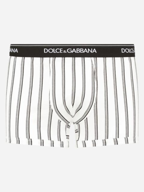 Dolce & Gabbana Two-way-stretch cotton boxers with striped print