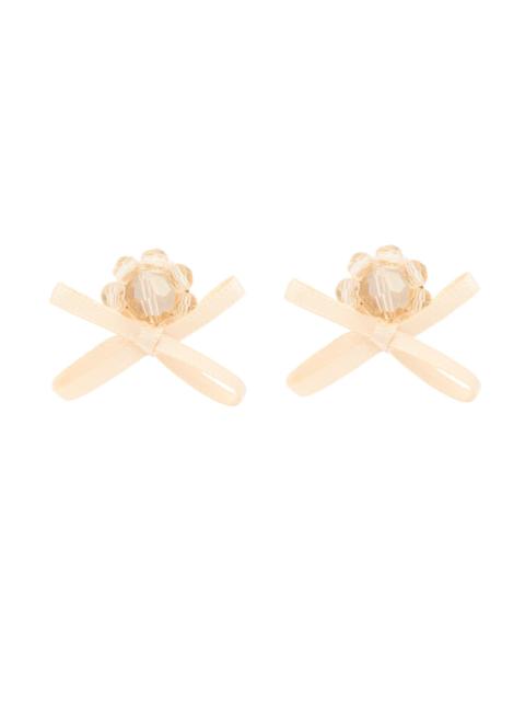 Simone Rocha Simone Rocha Petite Bow Crystal-embellished Stud Earrings