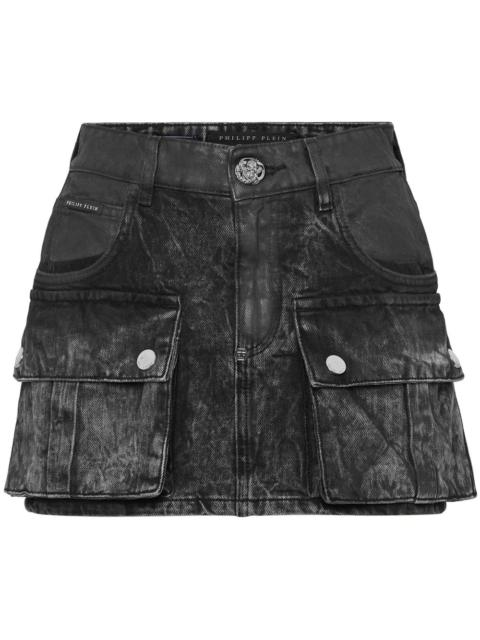 PHILIPP PLEIN denim mini skirt