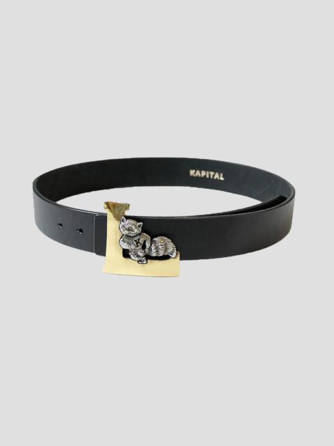 Kapital LEATHER LAUNDRY RACOON BUCKLE BELT