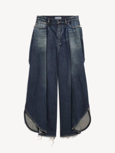 BALENCIAGA Women's Tulipe Pants in Dark Ocean