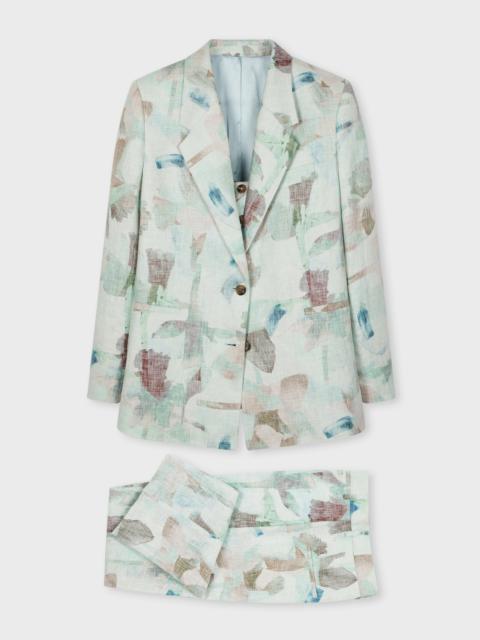 Paul Smith Women's 'Floral Paint Studies' Three-Piece Linen Suit
