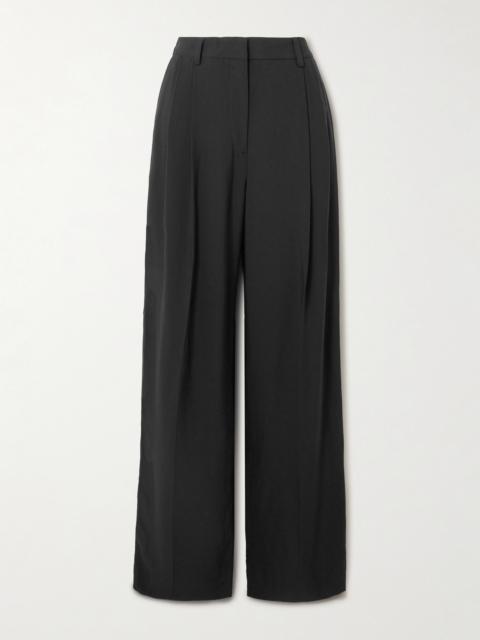 TOTEME Pleated Woven Wide-leg Pants