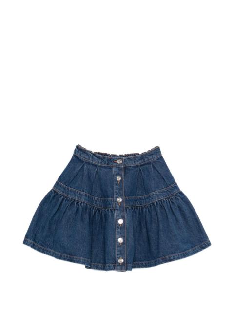 maje button-up mini skirt