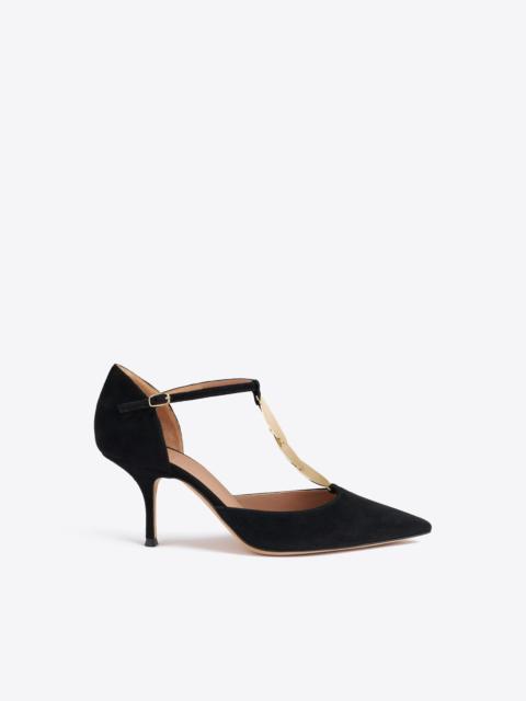 MALONE SOULIERS Kali 70 Black Suede Pumps
