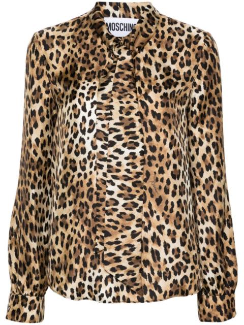 Moschino leopard-print blouse