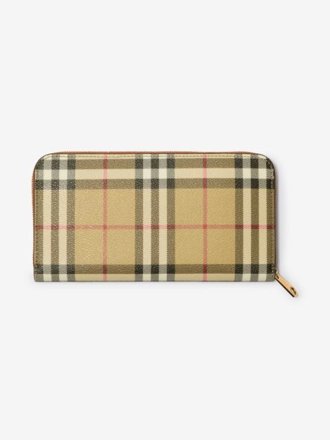Burberry Check Zip Wallet