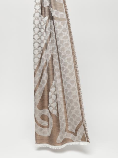 ACINOSO Jacquard silk and wool stole