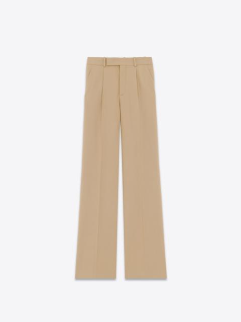 flared pants in gabardine