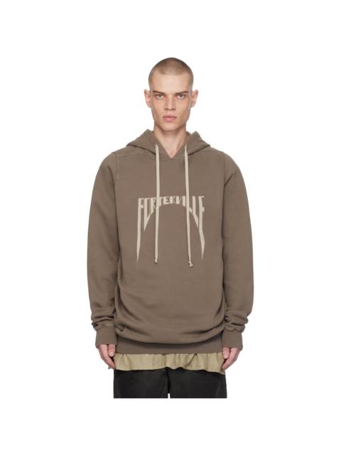 Rick Owens 로고 자수 hoodie