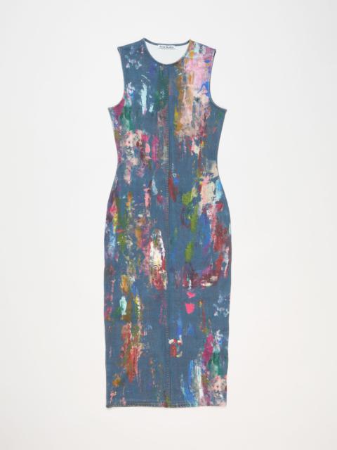 Acne Studios Painted ribbed dress - Blue/multi