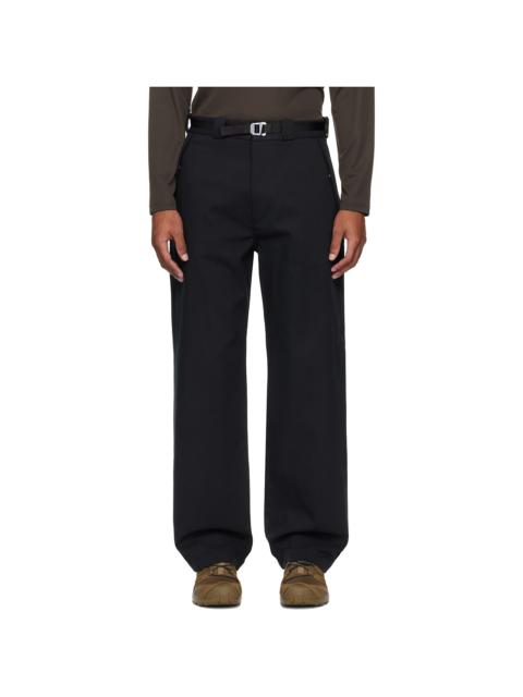 ROA Black Buckle Chino Trousers