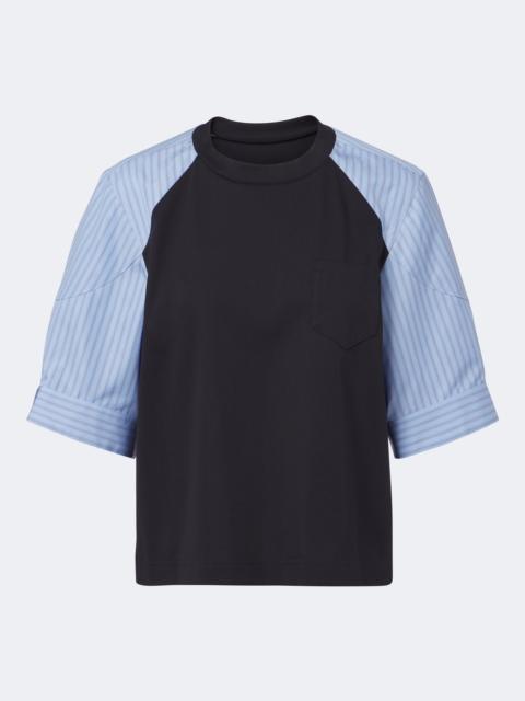 sacai Striped cotton T-shirt