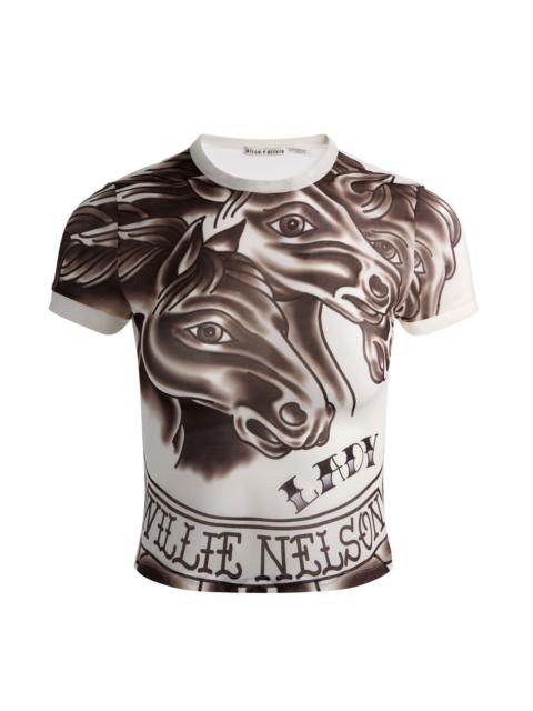 Alice + Olivia TESS TEE - LADY LUCK BISCOTTI