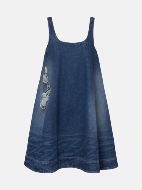 Simone Rocha Distressed denim minidress