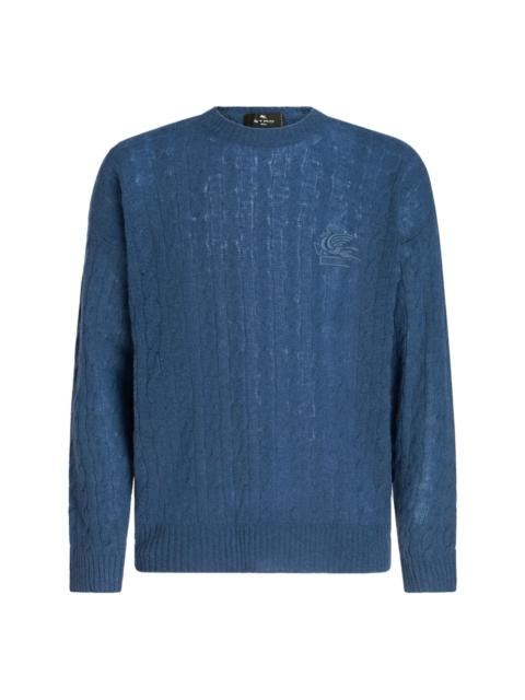 cable-knit cashmere jumper