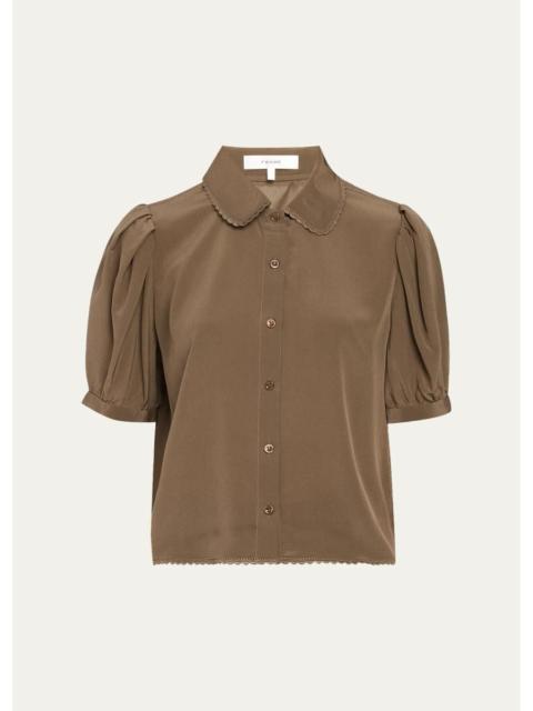 FRAME The Silk Prim Blouse