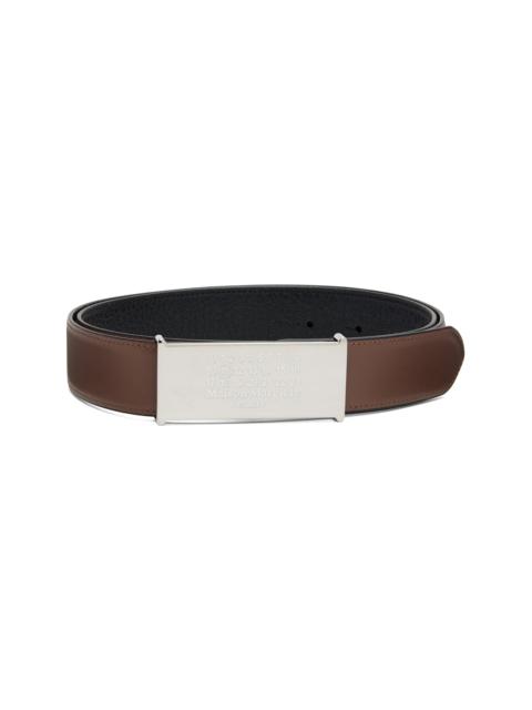 Maison Margiela Brown & Black Numeric Reversible Belt