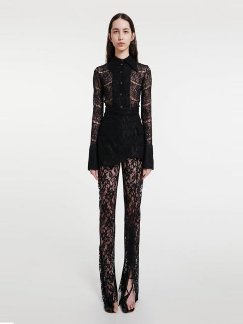 A.W.A.K.E. MODE LACE BASQUE TROUSERS BLACK