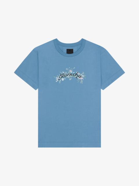 Givenchy T-SHIRT IN COTTON GIVENCHY FLOWERS