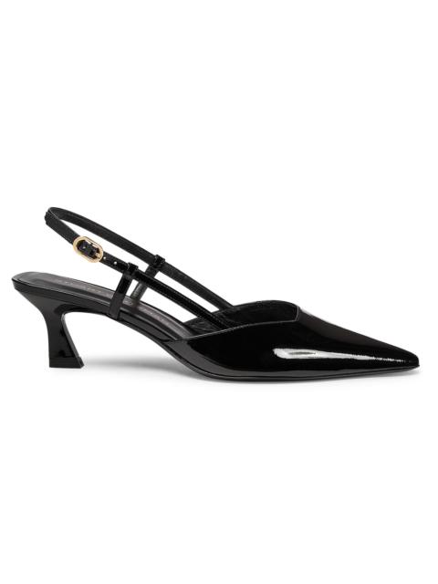 Stuart Weitzman Women's Vinnie 50MM Patent Leather Pumps - Black