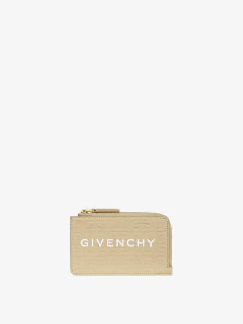 Givenchy G-CUT ZIPPED CARDHOLDER IN 4G LEATHER