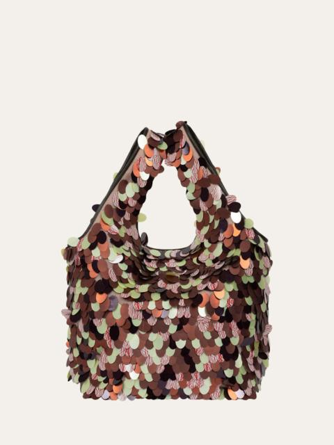 Dries Van Noten Marche Small Paillette Shopper Tote Bag