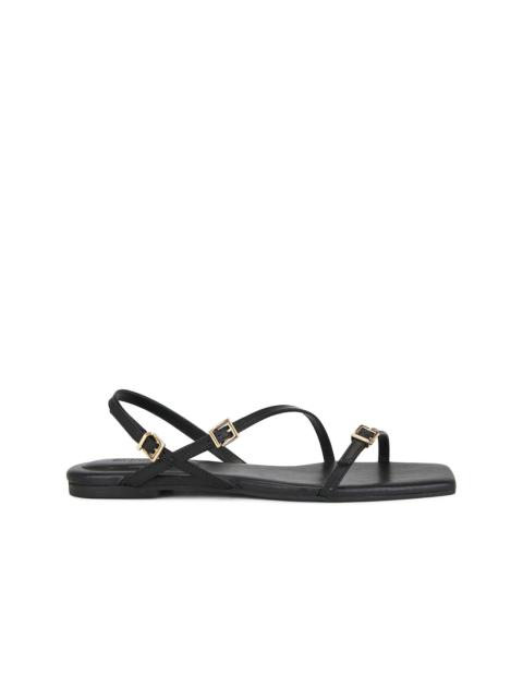 SIMKHAI Carey Leather Strappy Flat Sandal