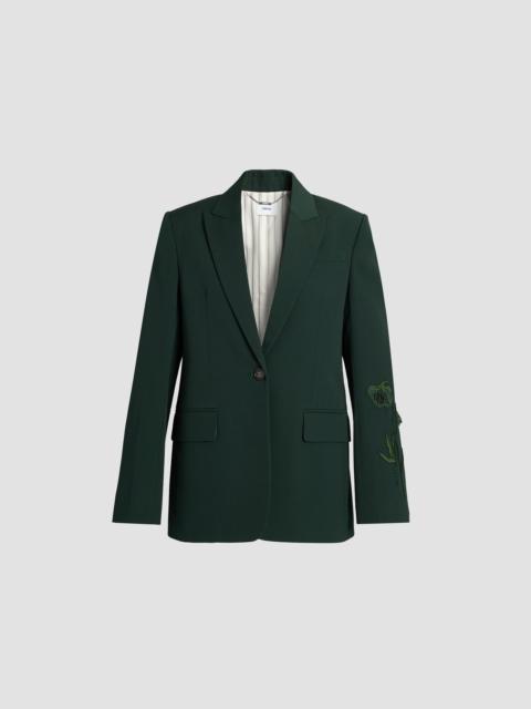 Erdem PLEATABLE WOOL SINGLE BREASTED BLAZER