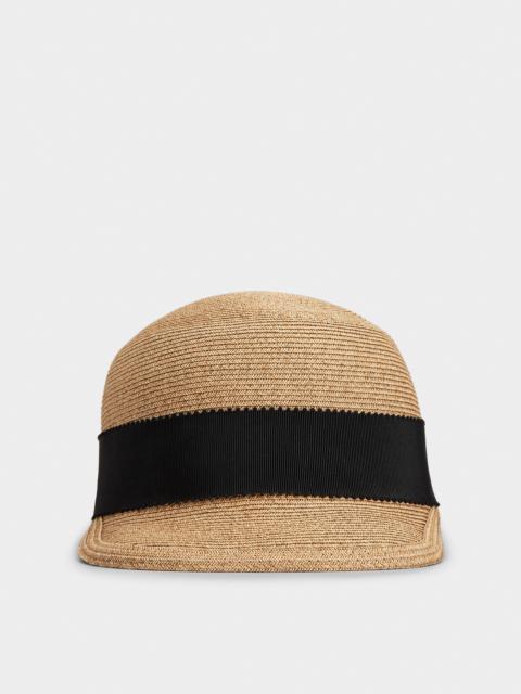 Roger Vivier Broche Vivier Buckle Hat in Straw