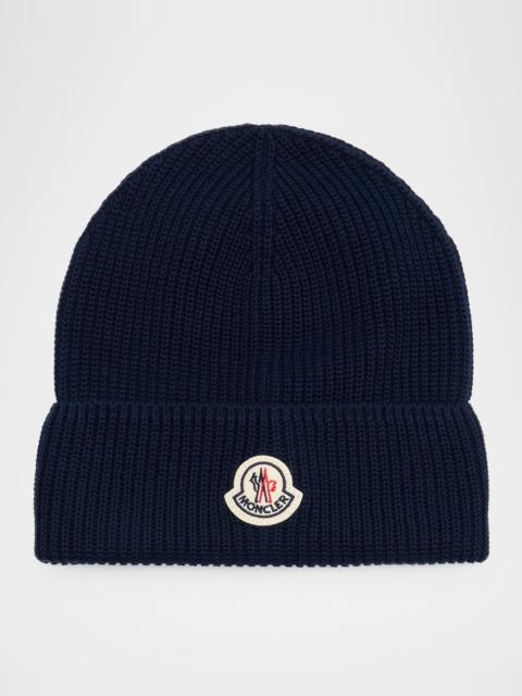 Moncler Men's Ribbed Cotton Beanie