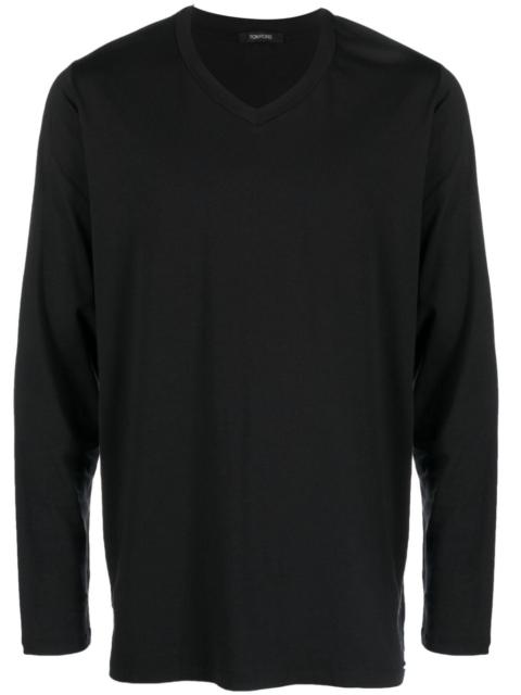 TOM FORD V-neck long-sleeve T-shirt