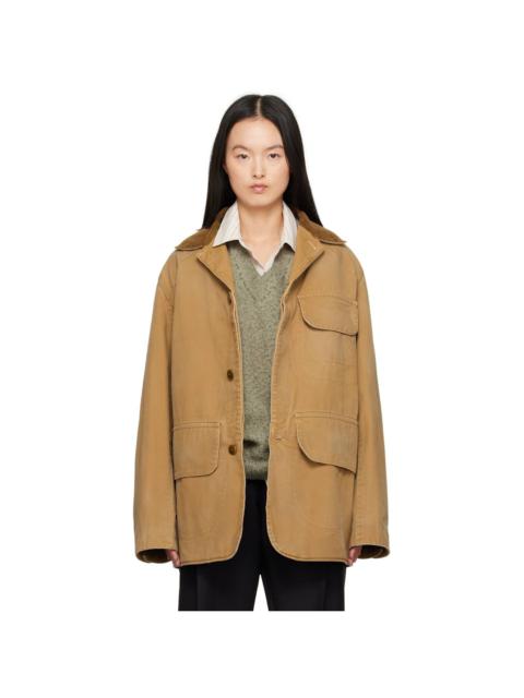 【OPEN YY】24FW CARGO POCKET FIELD JACKET, BROWN OPEN YY Cargo Pocket Field Jacket | club21 | REVERSIBLE