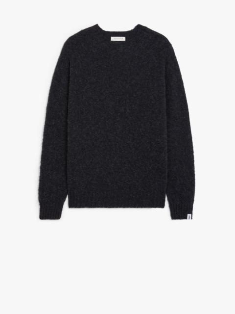HUTCHINS CHARCOAL WOOL CREW NECK SWEATER