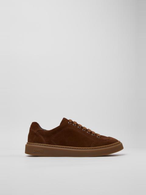 CAMPER Runner Twentyfive Brown Suede Sneakers for Men.