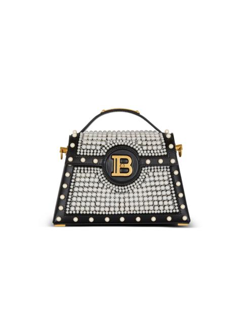 Balmain B-Buzz Dynasty bag in leather and embroidered satin