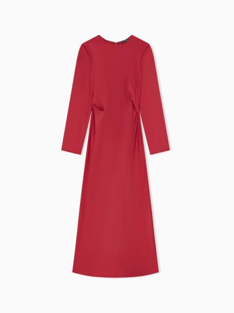 EMPORIO ARMANI DRESS IN TECHNO TWILL