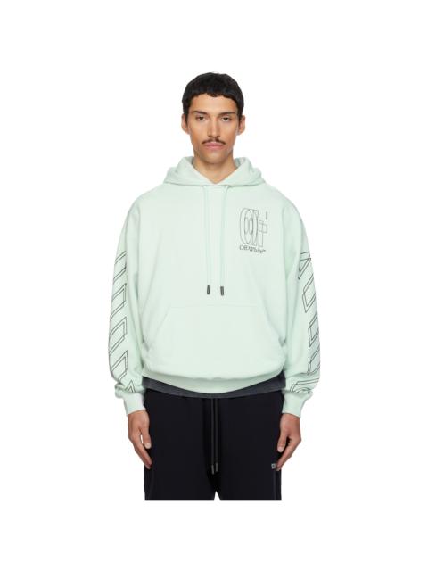 Off-White Blue Big Double Arrow Skate Hoodie