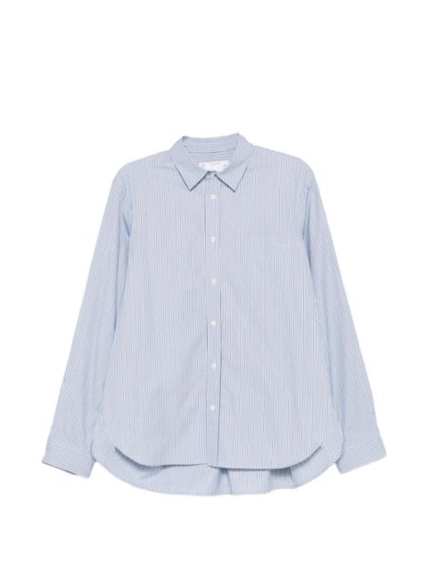 sacai striped layered shirt