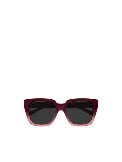 GUCCI geometric stripe sunglasses