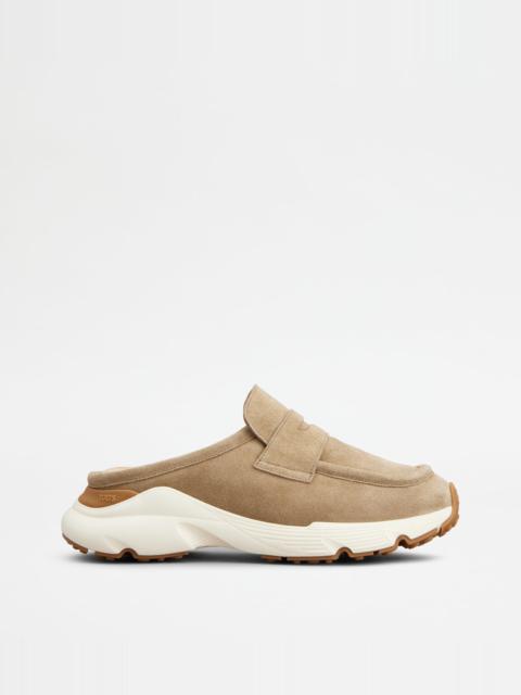 Tod's SPORTY MULES IN SUEDE - BROWN