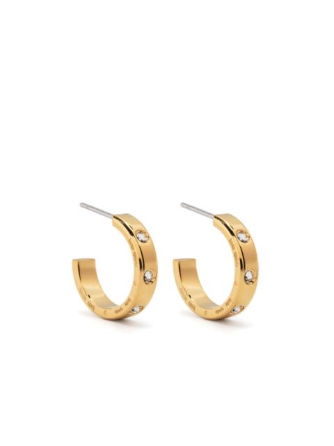 kate spade crystal-embellished hoop earrings