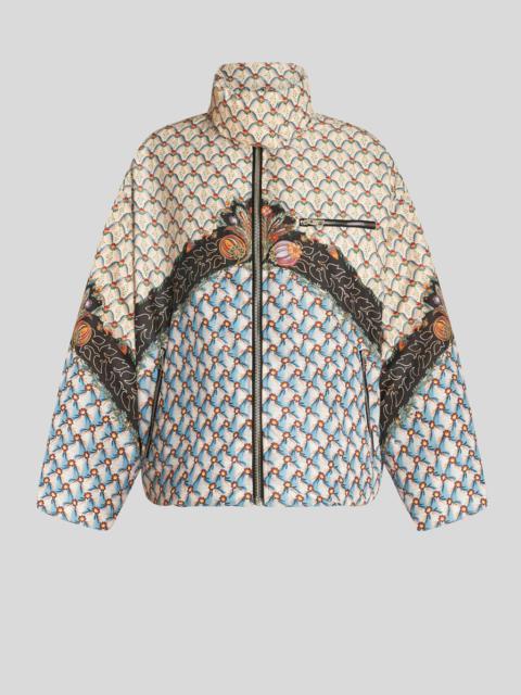 SHORT DOWN JACKET WITH PRINT