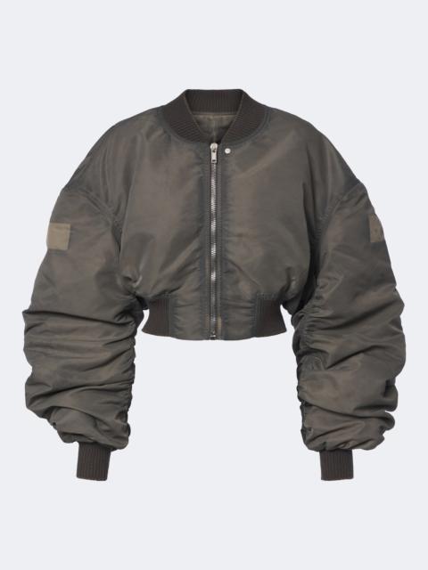 Rick Owens Secchia cropped satin bomber jacket
