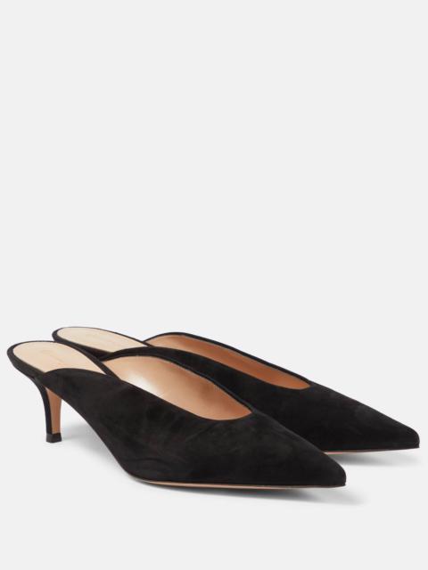 Gianvito Rossi suede mules