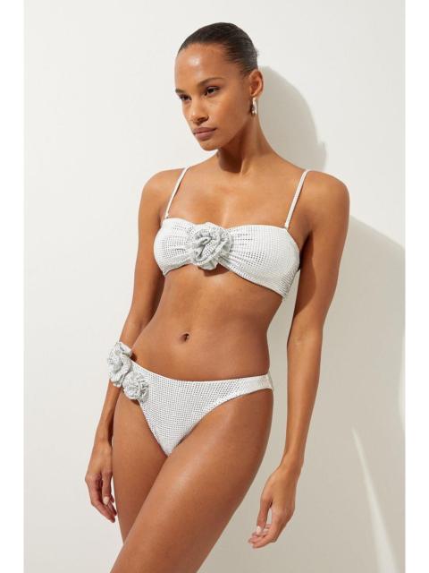 KAREN MILLEN Premium Embellished Rosette Bikini Bottoms